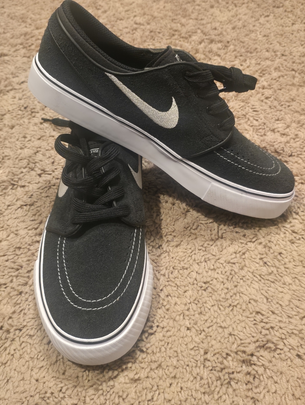 Nike Zoom Stefan Janoski SB GS 'Black White' Size Women's 7.5-8, Or 6Y